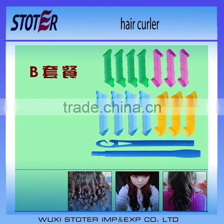 Easy hair roller plastic hair roller