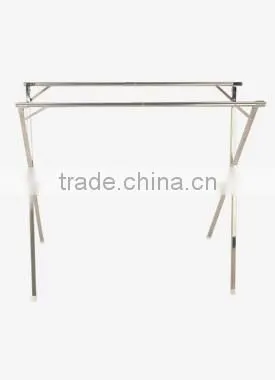 Vertical telescopic X type stainless steel clothes rack for hanging clothes