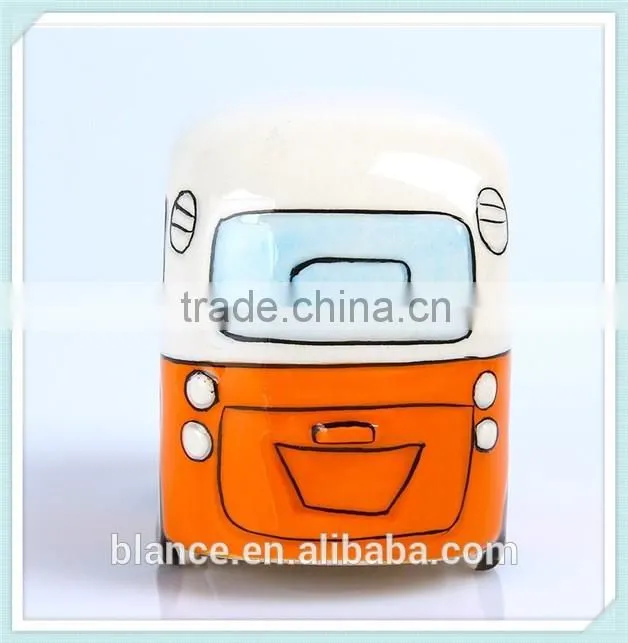 Camper Van VW ceramic salt and pepper shaker set in bus design