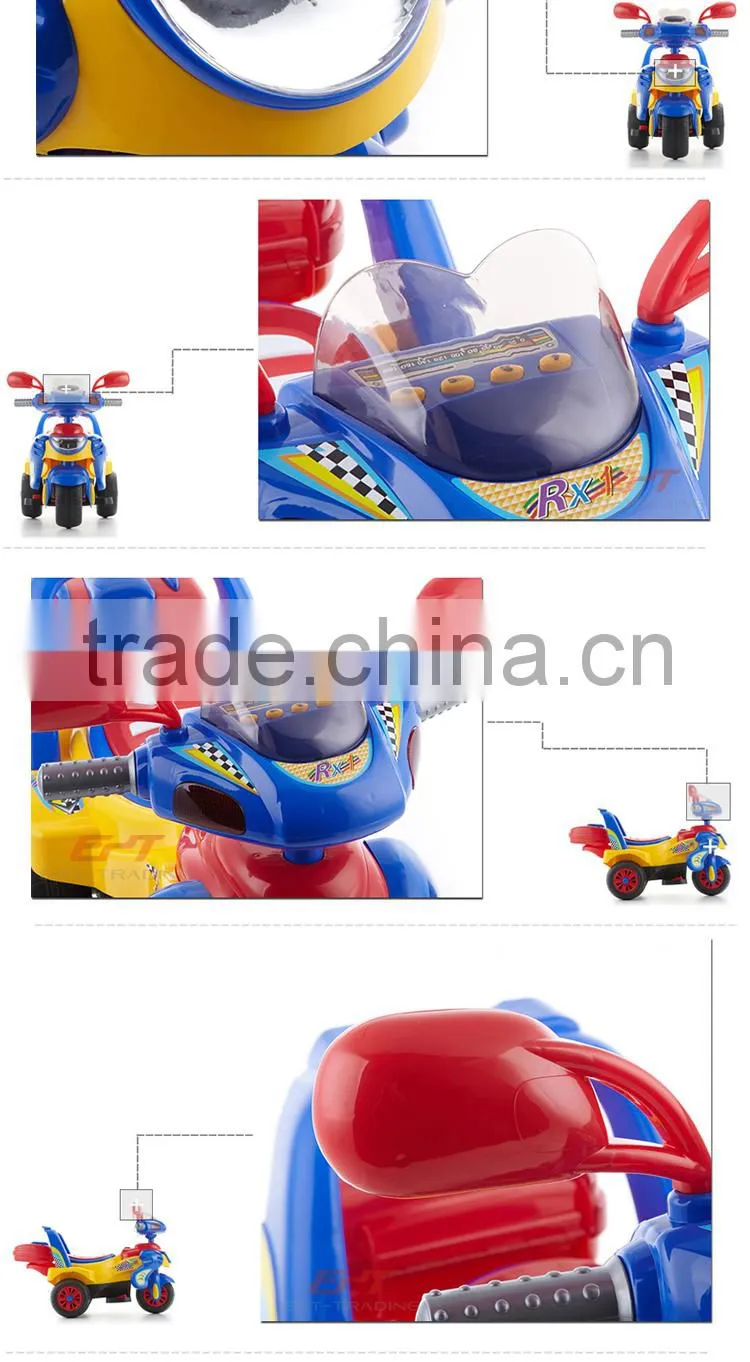 Crazy selling kids remote control ride on plastic motorcycle for sale