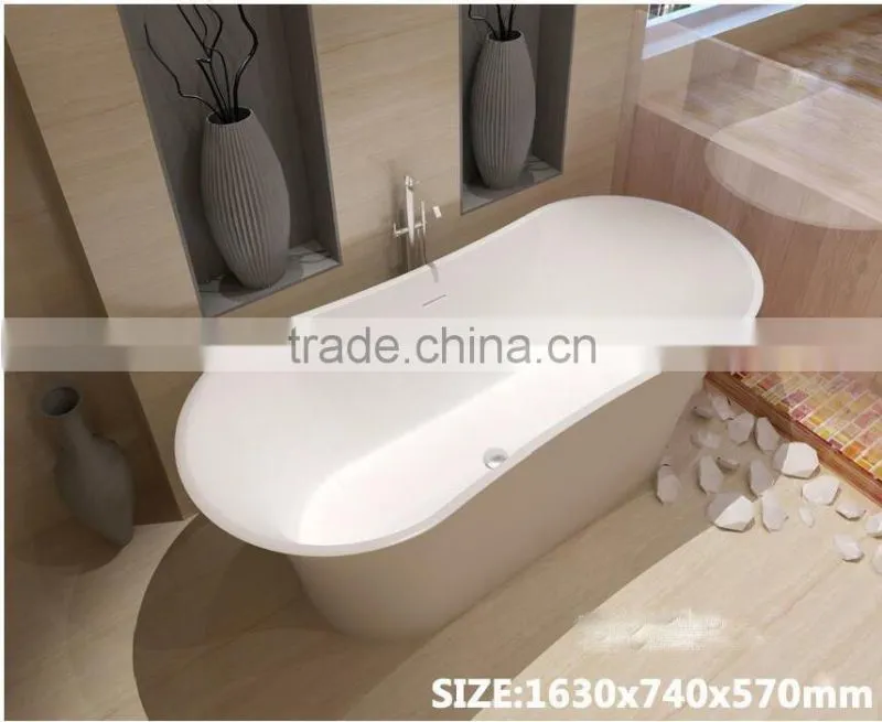 New Design!!!for home or hotel ceramic and artificial stone outdoor bathtub wholesale,resin stone bathroom bathtub