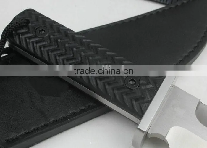 OEM G10 handle Combat Knife with sharpener stone