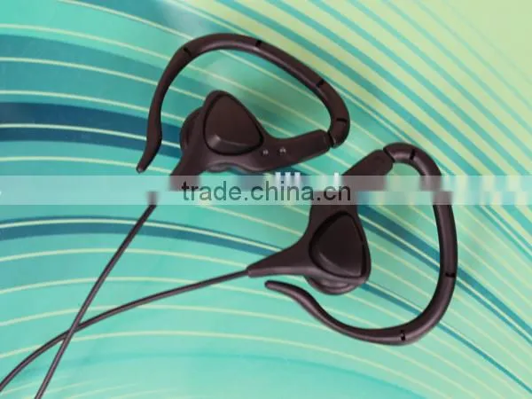 PVC soft touching in ear sports hook earphone &earbuds
