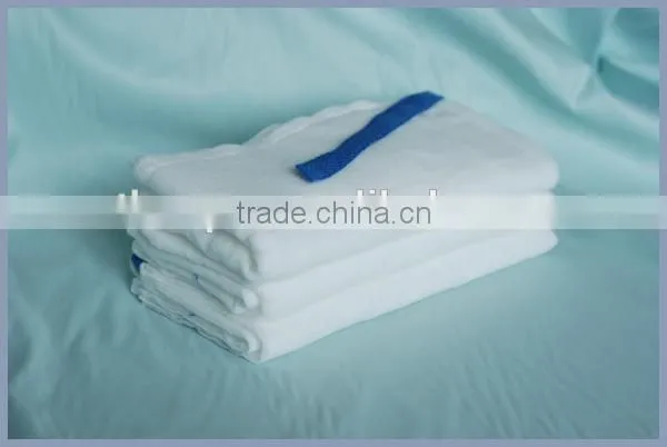 blue medical abdominal swabs