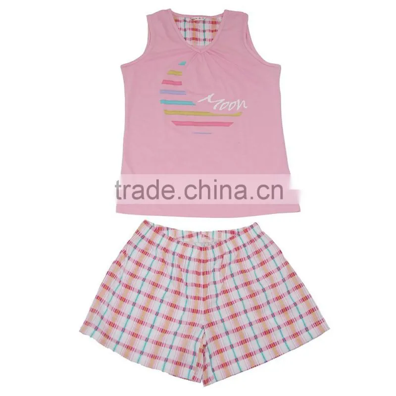 Kevince Ladies jersey short homewear pyjamas knitting woman clothing nightwear sleepwear MOQ2000sets