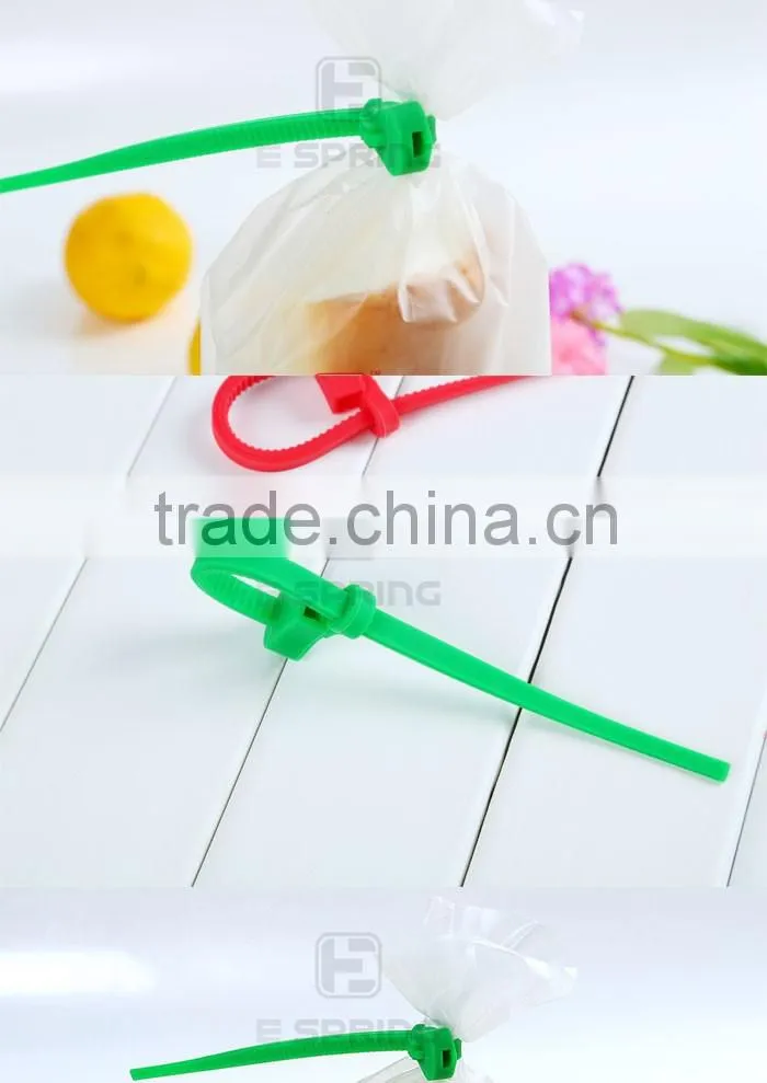 High Quality Candy Color Silicone Sealing Clip Strapping Tape For Snack Food Bag Cellphone PC Cables Ties