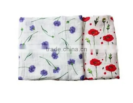 Baby Muslin Wrap swaddle Blanket 100% Organic Cotton After washed Baby muslin swaddle