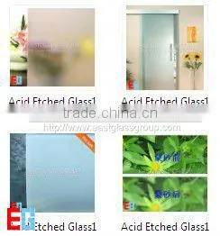 Acid etched glass frosted glass