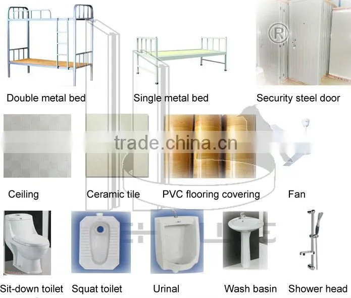 workers construction porta cabin ready made house use prefabricated house