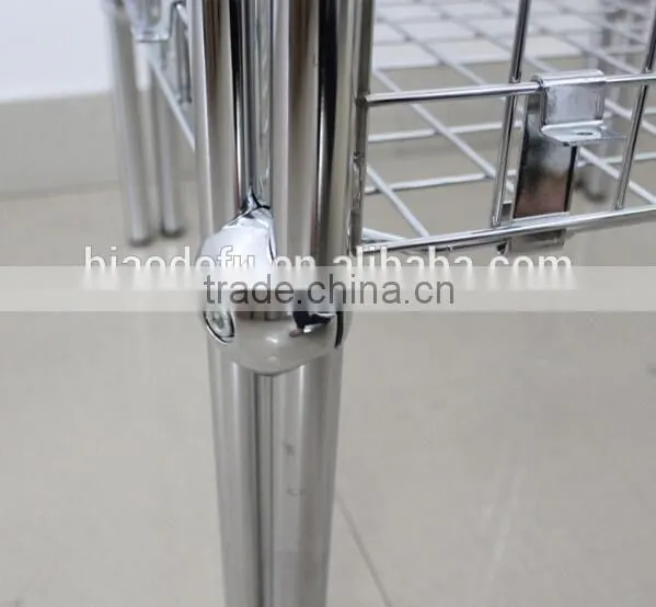 Adjustable storage bin rack wire storage basket with wheels