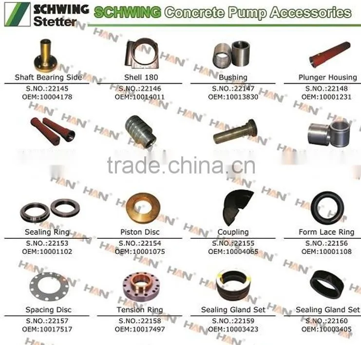 SCHWING shaft bearing side OEM10004178 for putzmeister concrete pump spare parts sany zoomlion cifa junjin ihi