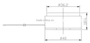 Professional manufacturer 40mm round wired ABS micro transmitter