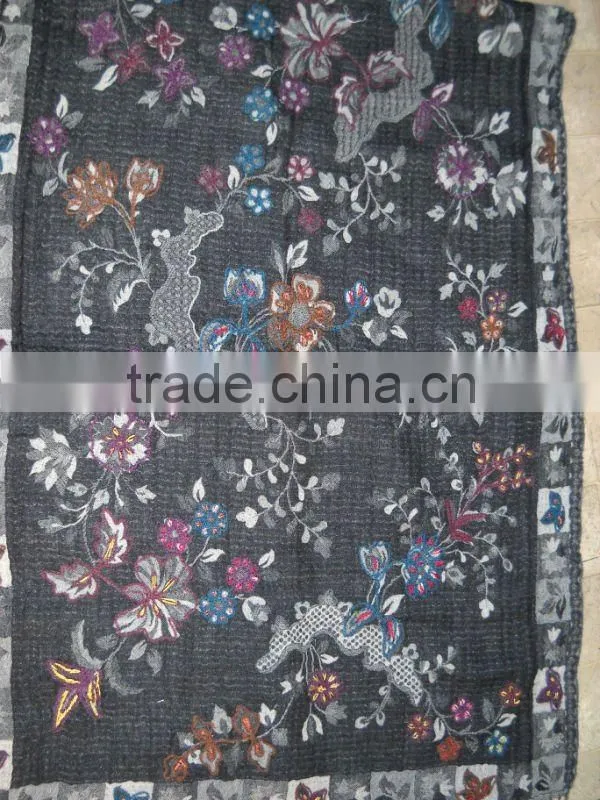 Wool Embroidery Shawls scarf/winter wool shawls