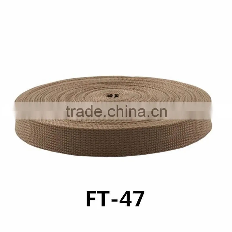 pp webbing/fabric webbing/fabric pp webbing khaki 1/2" -2 1/2" width