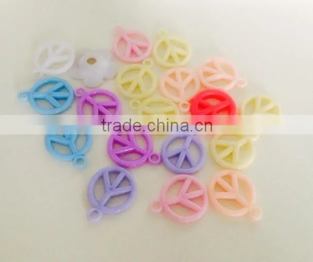 Fashion Trendy colourful round shape Wholesale Cheap Bead Rainbow Stripe Resin Bead For clothes Jewelry
