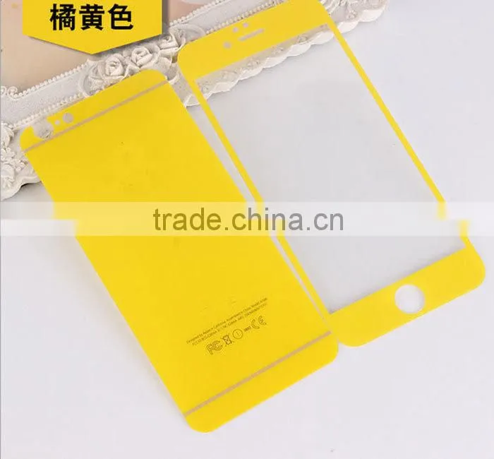 Colorful painting tempered glass protector for iPhone Models, temper glass protectors for mobile phones