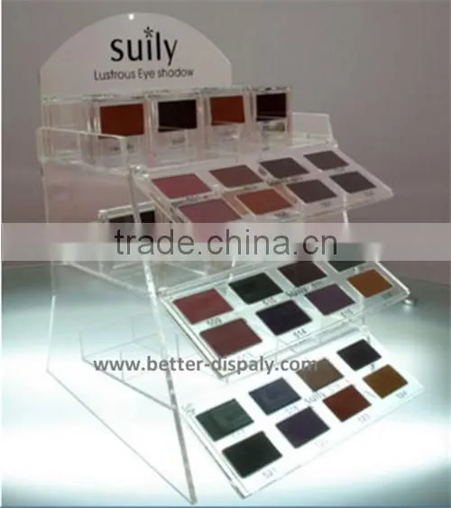 Custom Transparent Acrylic Eye Shodow Display Stand with logo