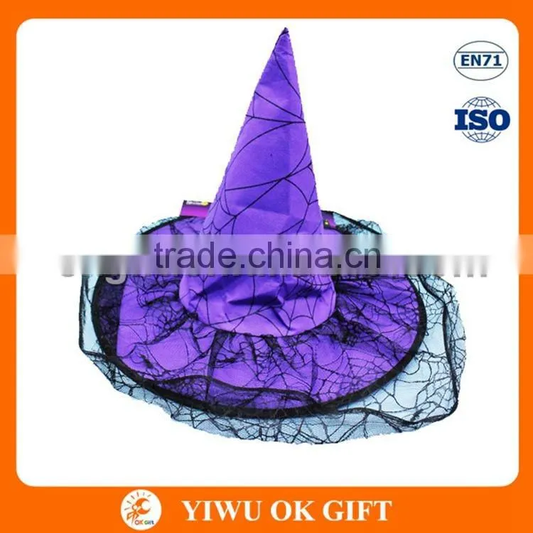 Wholesale Fancy Decorative Halloween Witch Hat with high quality