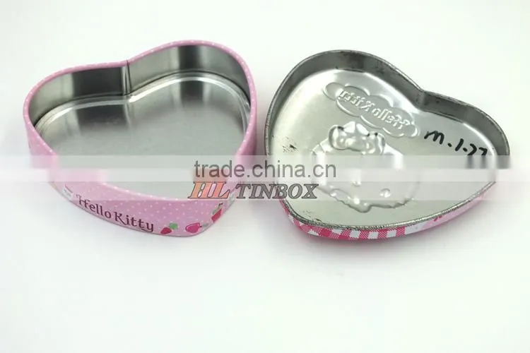 Heart Shape Cartoon Tin Can for Candy Chocolate Gift