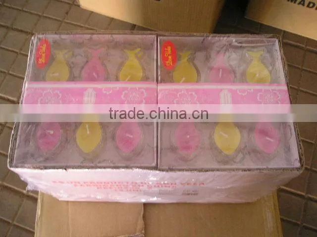 decorative art candles with holders gift set
