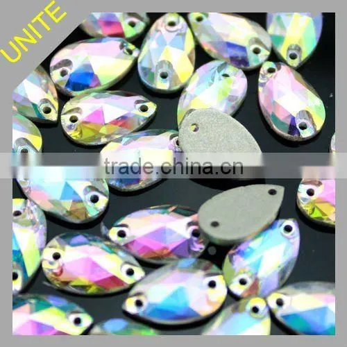 U3230 wholesale Pear sew-on rhinestones supplier
