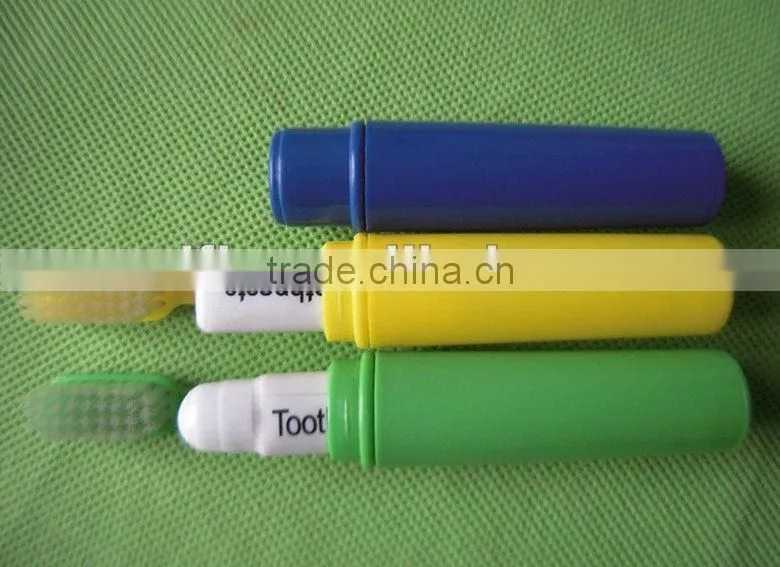 Traveling folded toothbrush with toothpaste--Hot selling