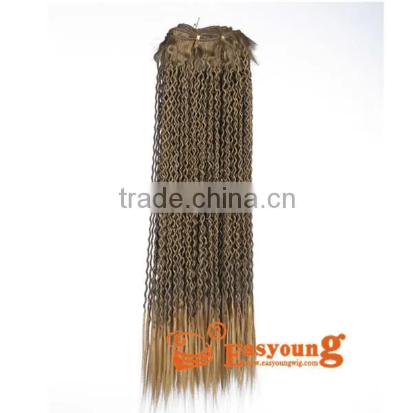 Afro curly braids hair weft for black women, synthetic hair extension