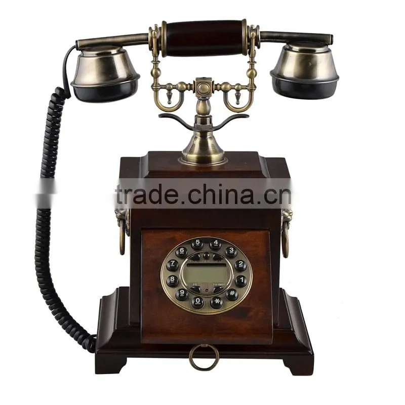 Wooden Decorations corded telephone vintage home decor