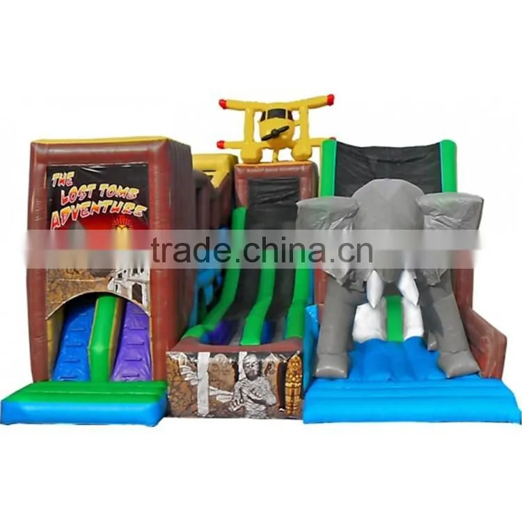 large fun city inflatable adventure slide for adults and kids