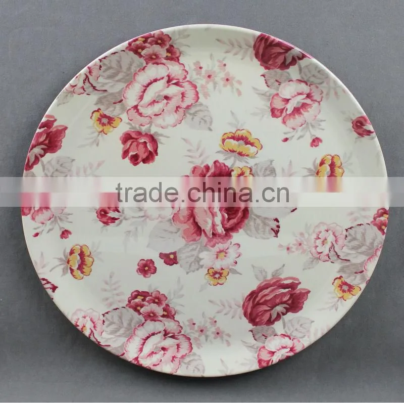 Two-tone Melamine Round Tray