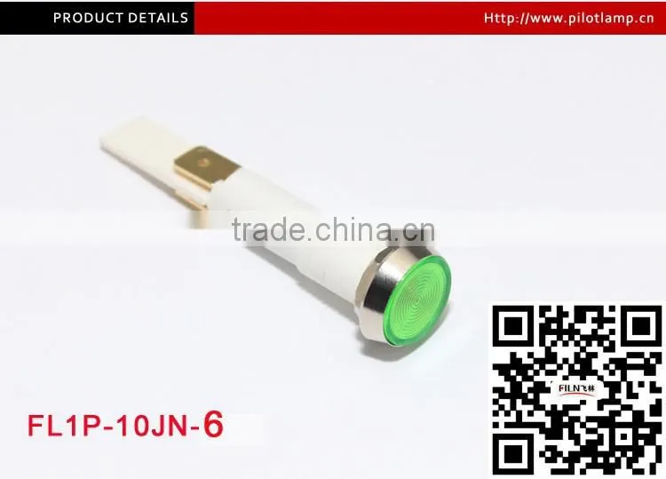 waterproof plastic 10mm blue color 12VDC LED signal lamp for oven