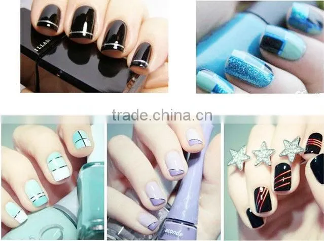 Color Rolls Striping Tape Metallic Yarn Line Nail Art Decoration Sticker