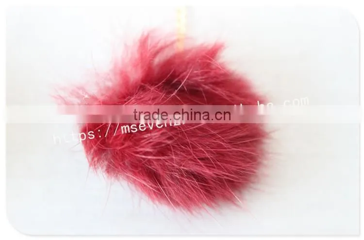 Customized size colorful cute rabbit fur pom pom ball for decoration