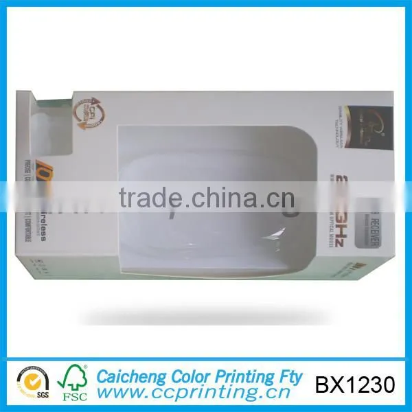 Cardboard Mouse Packing Paper Box with Clear Window