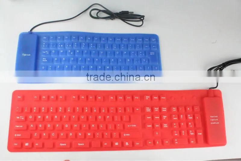 usb roll up silicone foldable flexible keyboard KF-02