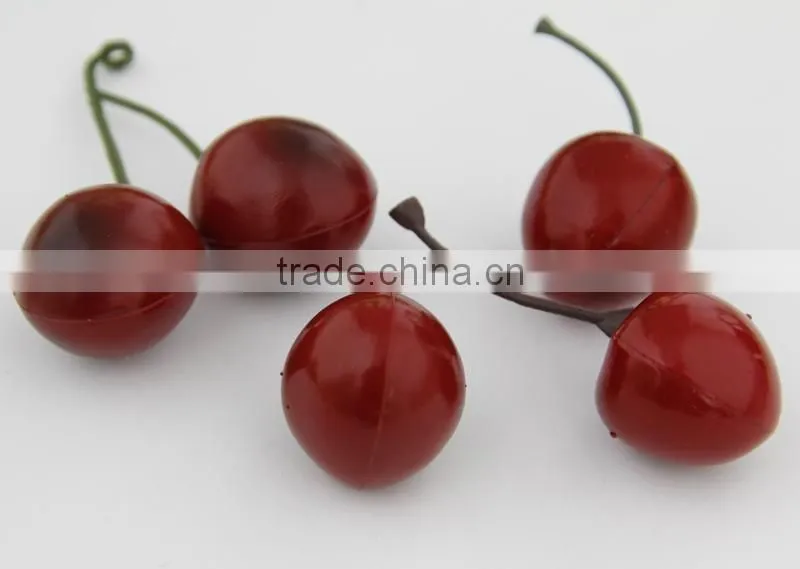 Faux Fake Foam Craft Cherry Simulation Fruits Desk Ornament Decor Red Decorative Foam Artificial Cherry Garden House Indoo