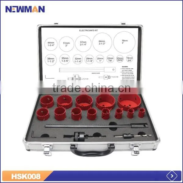 22mm-73mm 9pcs steel hole saw cutter