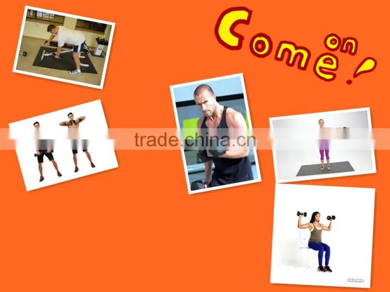 Black paint cast iron grip dumbbells