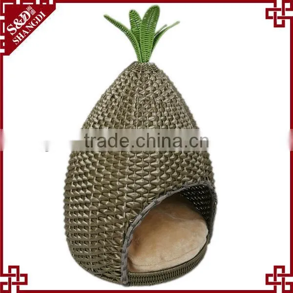 SD waterproof eco-friendly pe rattan handmade indoor dog kennels