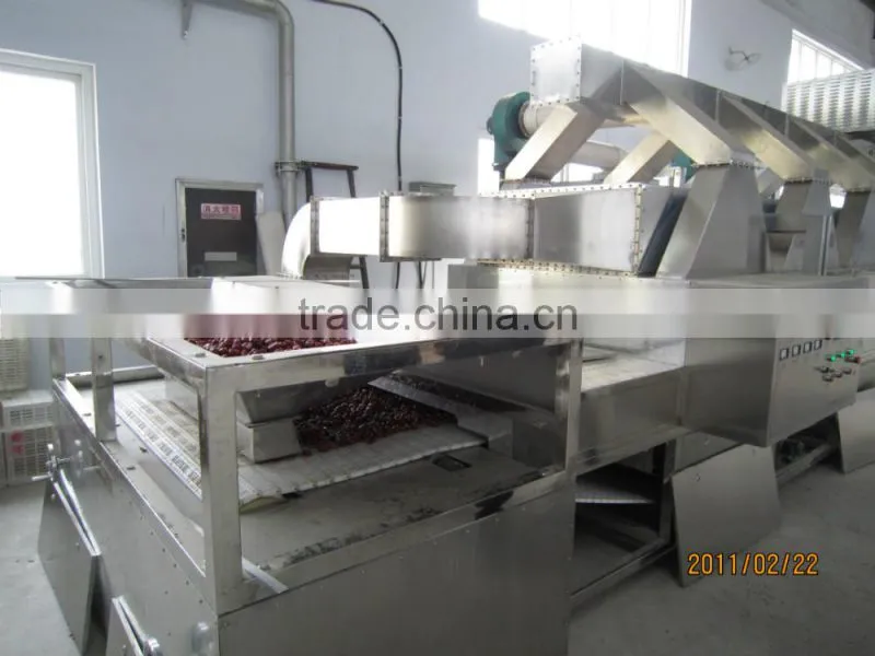 Industrial tunnel type microwave red dates dryer & sterilizer