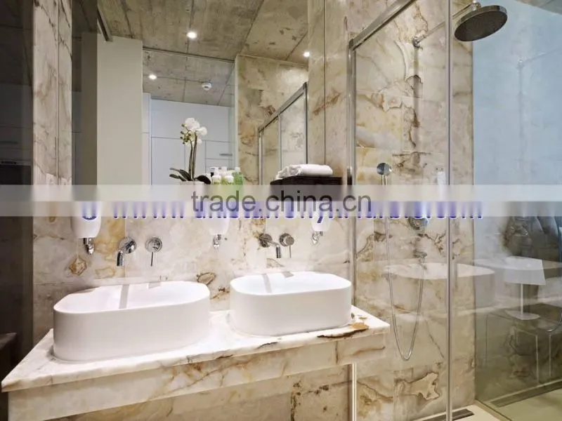 CUSTOM DESIGN ONYX BATHROOM COUNTERTOPS