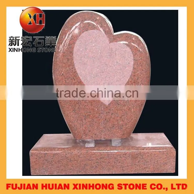 cemetery ornaments granite red heart shaped tombstones