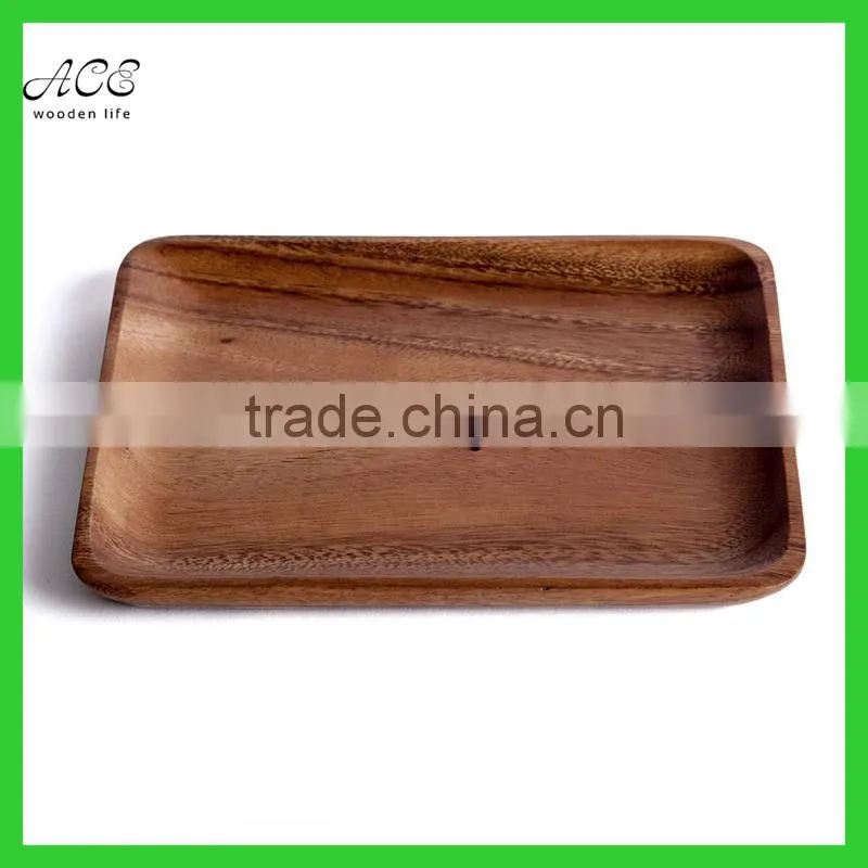 Small wooden food tray
