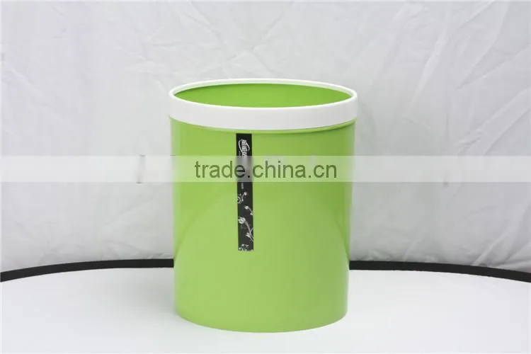 Plastic Double Color Big Semi-Round Trash Can Dustbin 12L