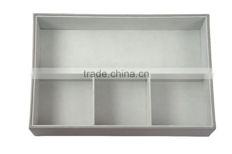 Faux Leather International 4-Compartment Organizer Tray, Jewelry Organizer