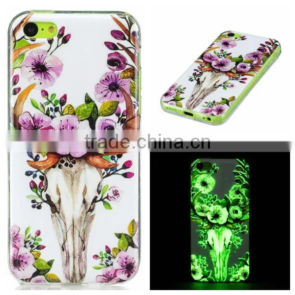 Hot Sale IMD Luminous Protective TPU Phone Case For iPhone 5C