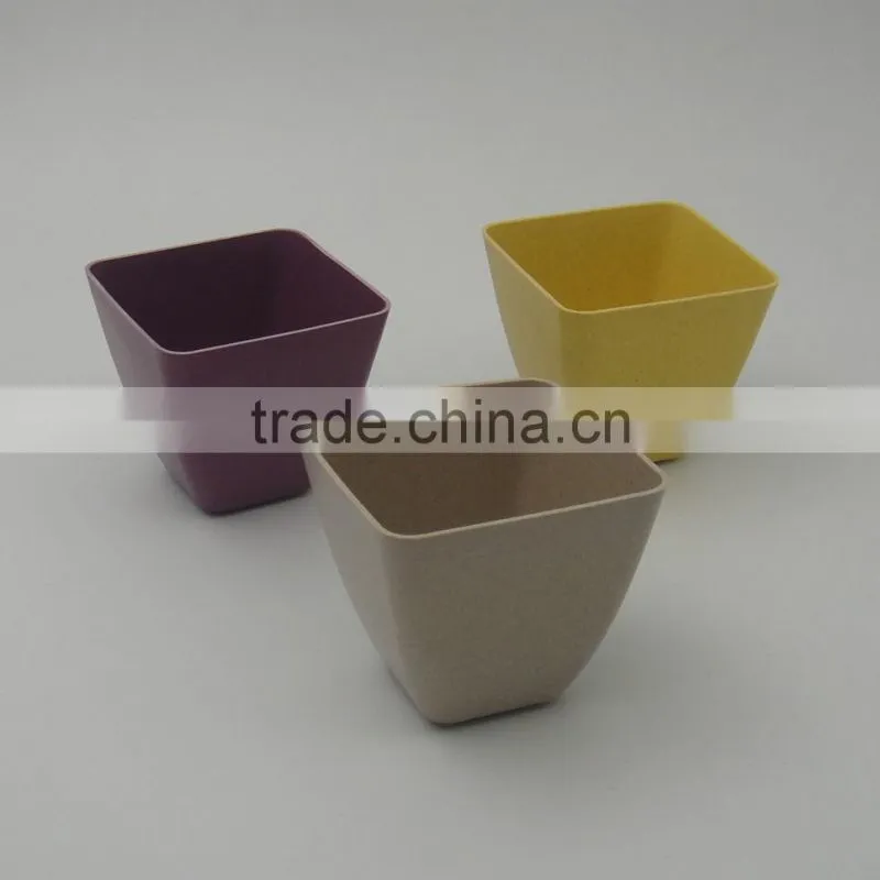 2016 hot sale eco bamboo fiber mini flower pot