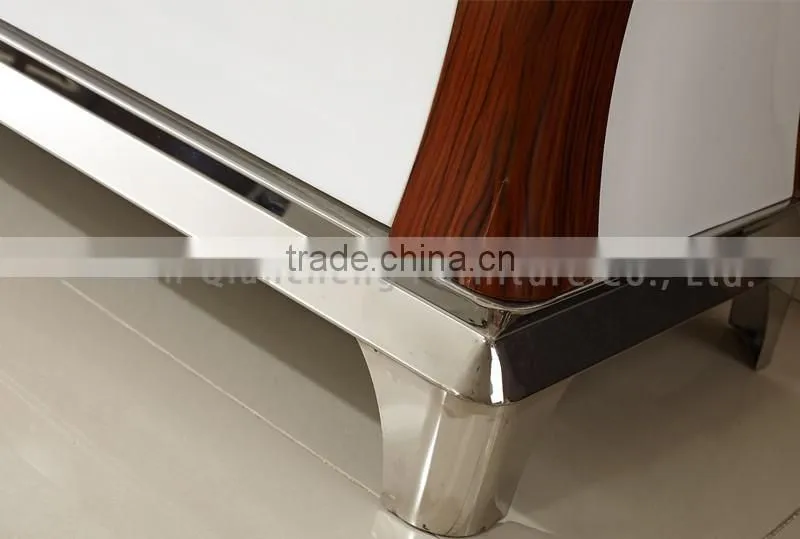 New model tv stand wooden furniture tv stainless steel table for home