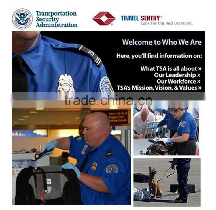Toprank Wholesale Professional 3 Dial Resettable TSA Code Padlock Plastic Tsa Luggage Lock