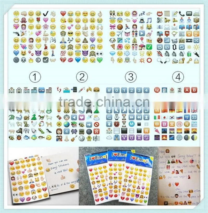 EMOJI SMILEY FACE childrens Puffy PVC Stickers 12 Packs 3 Different 4 Of Each